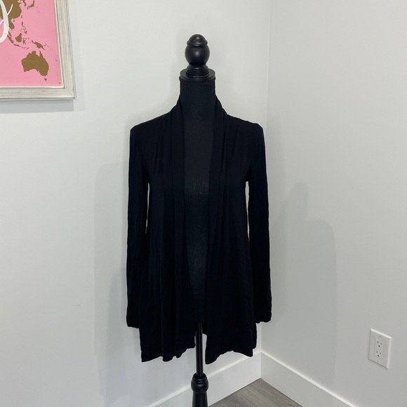 Vince Camuto Black Lightweight Front Open Cardigan - Picture 3 of 8